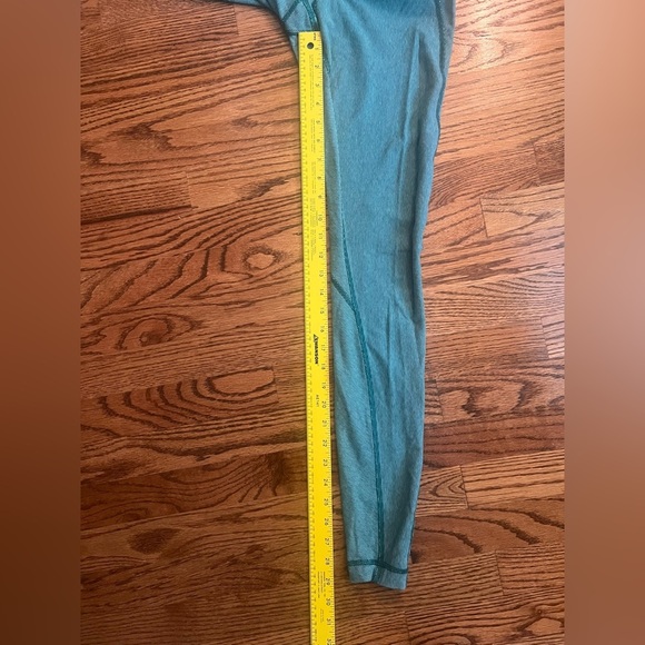 Lululemon Wunder Under Pant Leggings Wee Stripe Heathered Teal - Picture 8 of 8